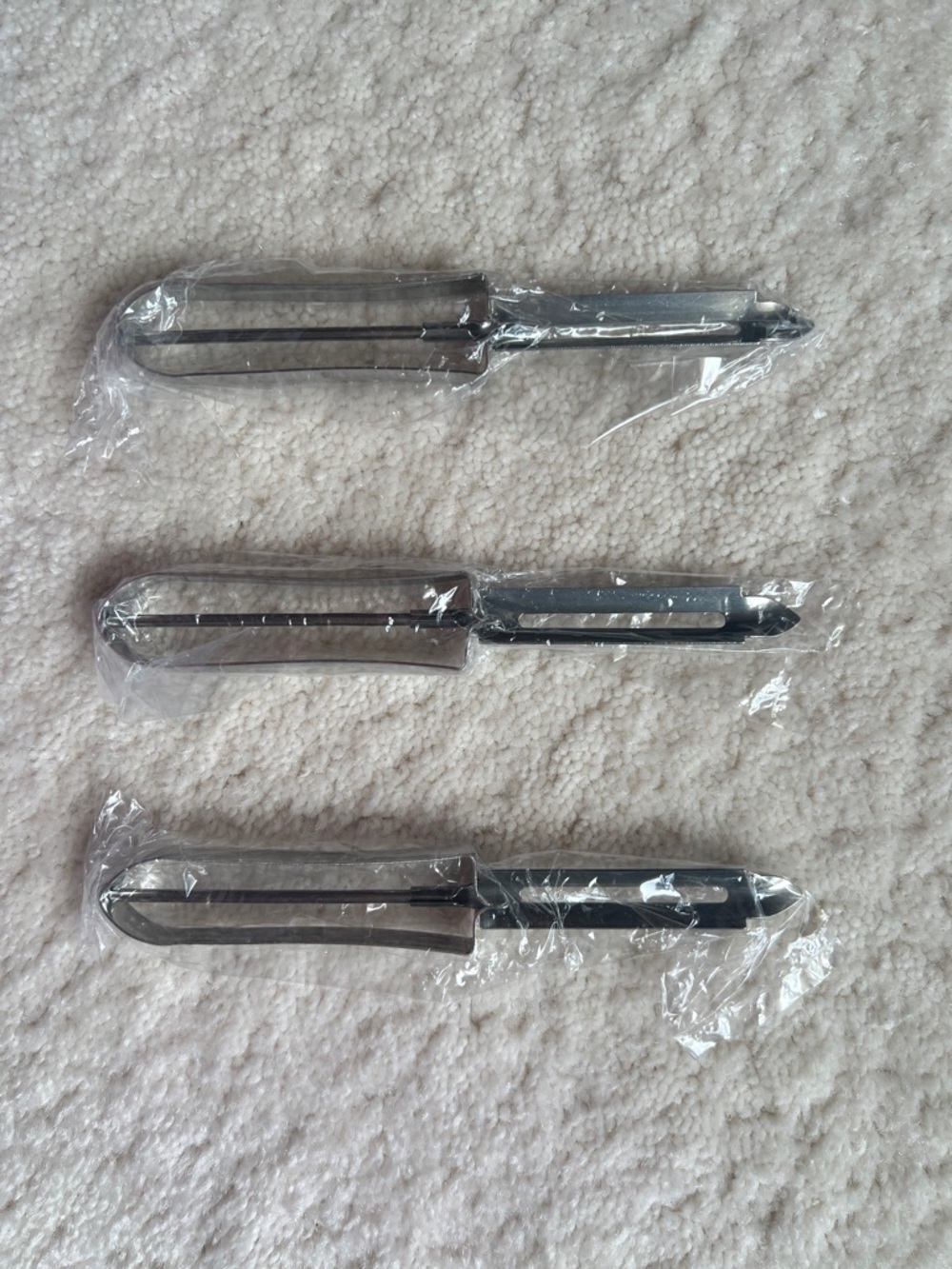 Stainless Steel Vegetable Peeler - Silver (3-Pack)
